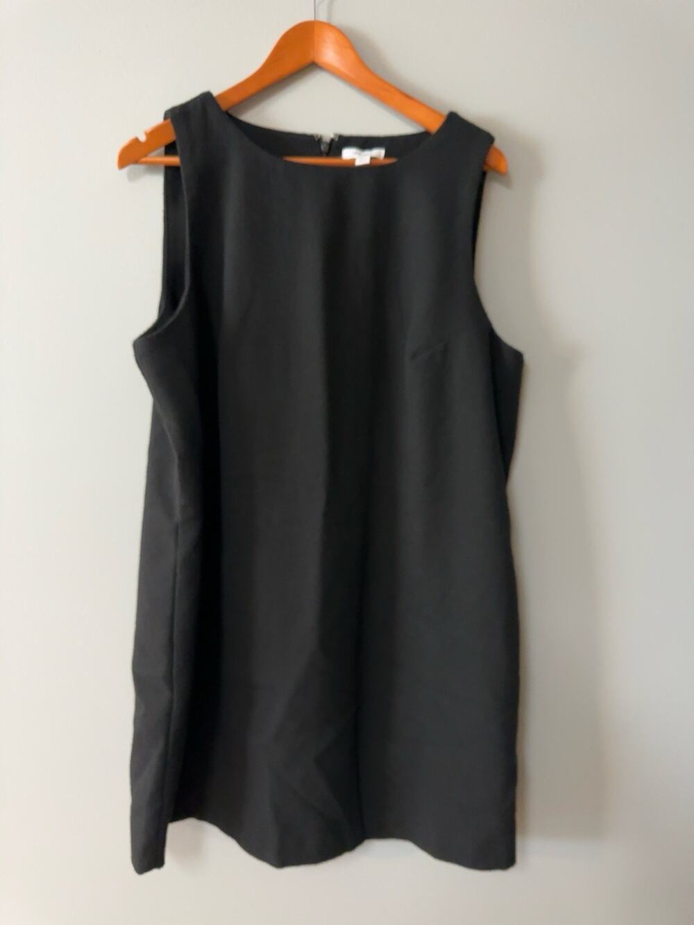 Nine West Womens XXL Black Sleeveless Sheath Dress Career Office Lined Midi